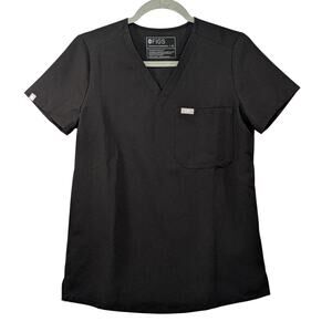 Figs Scrub Shirt Women’s Size XS Black Catarina One Pocket Top Nurse
